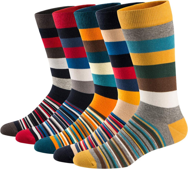 5 Paar Herren Socken bunt, Streifen Ringel, Baumwollmix, A0574